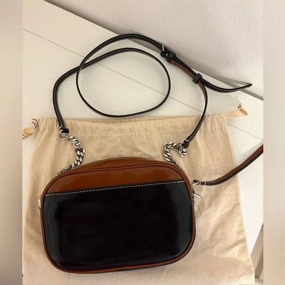 Tory Burch McGraw Canvas Color Block Camera Bag